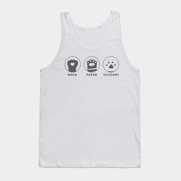 Rock Paper Scissors - cute cat paw Tank Top by SUMAMARU